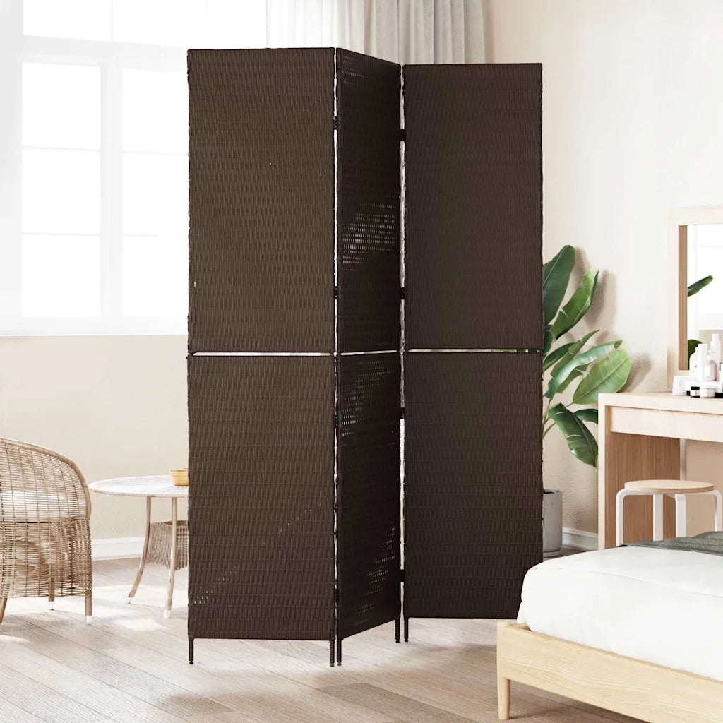 Divider per stanze Marrone 146 x 180 cm polyrattan 42003669