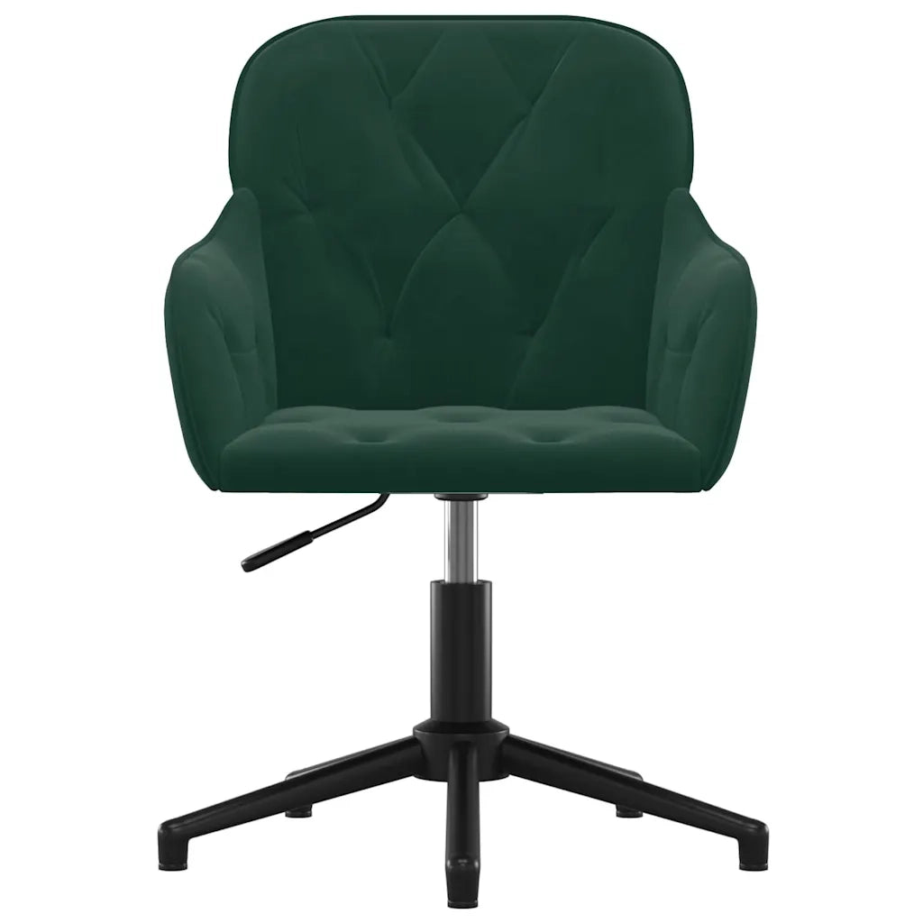 Sedie da Pranzo Girevoli 2 pz Verde Scuro in Velluto 3103379