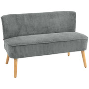 Divano 2 Posti ¨C Minimal ¨C Tessuto Grigio 117x56,5x77 cm