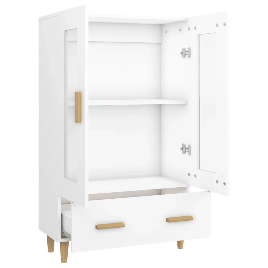 Credenza-Buffet-Armadio da cucina Bianca 70x31x115 cm in Legno Ingegnerizzato 672422