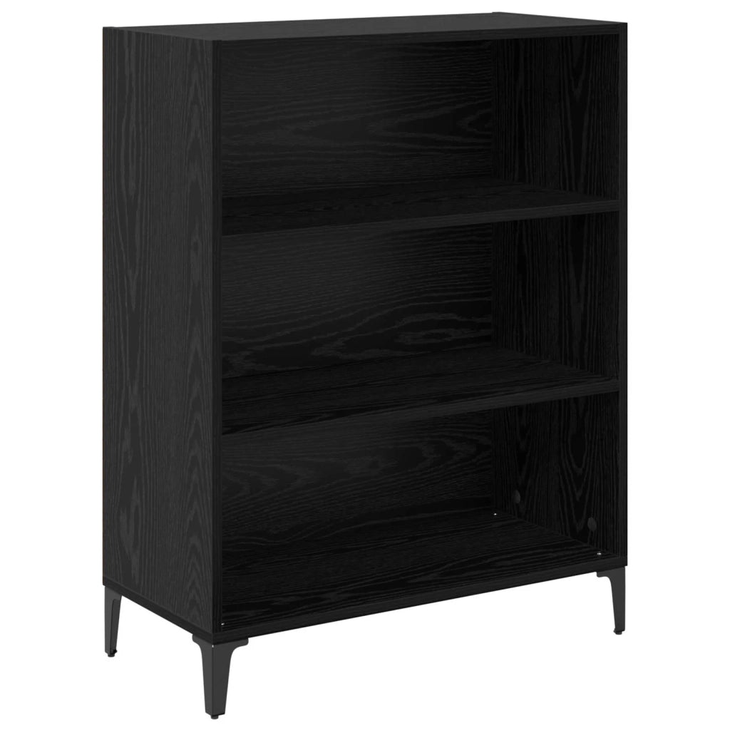 Credenza-Buffet-Armadio da cucina Rovere Nero 69,5 x 34 x 180 cm Legno multistrato 386081