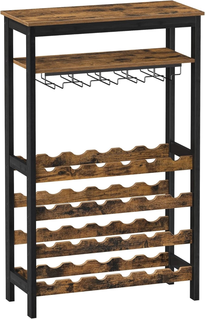 Portabottiglie VALORA, stile loft rustico marrone per 24 bottiglie KWR028B01