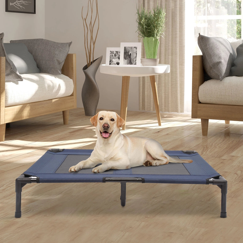Lettino per Cani Rettangolare ¨C zephmum ¨C Blu 91.5x76.2x18 cm