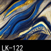 Trade Shop - Pannello Adesivo Effetto Marmo Astratto Blu Oro Beige 120x300cm Pareti Paraschizzi Stanza -