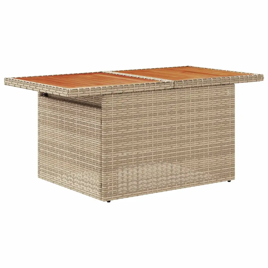 Set Divano da Giardino 9 pcs Beige Poly Rattan 3358297