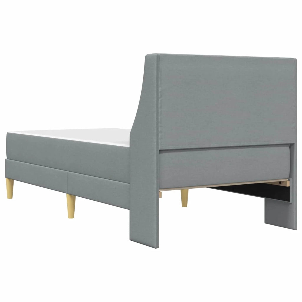Struttura letto con materasso Grigio chiaro 90 x 190 cm Tessuto 3415232