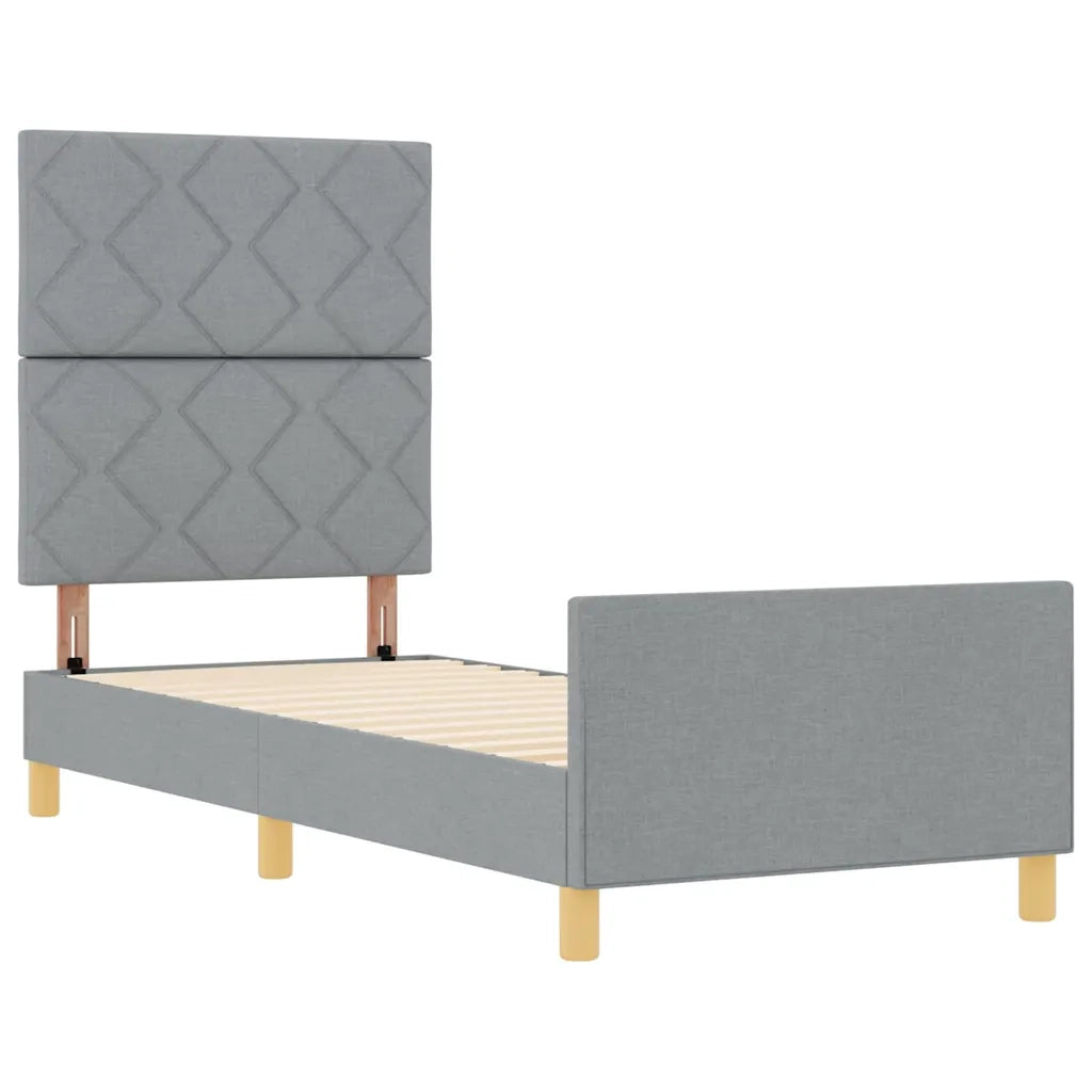Struttura del letto Grigio chiaro 80 x 200 cm Tessuto 3344760