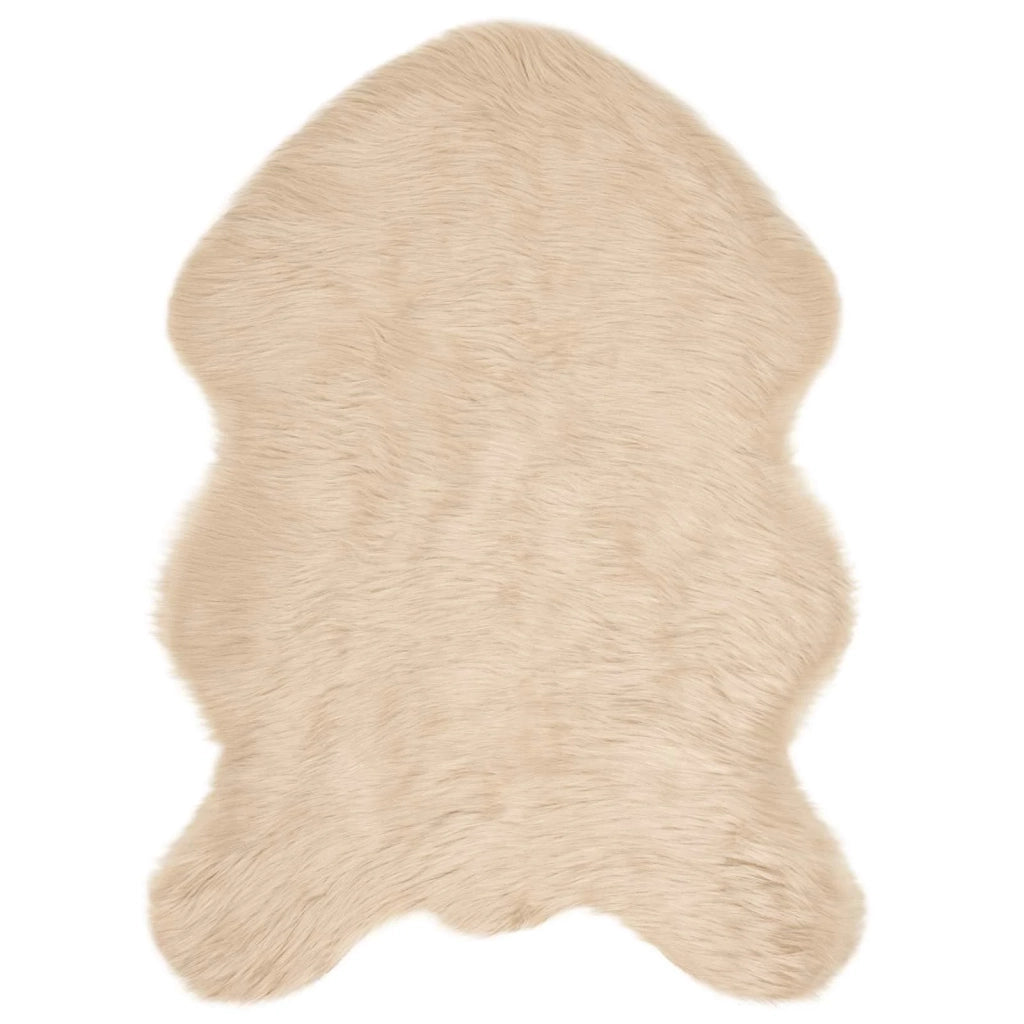 Tappeto in finta TAFALLA Beige 60 x 90 cm Poliestere 42021497