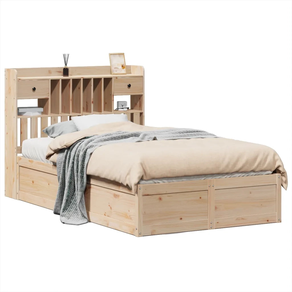 Letto senza Materasso 135x190 cm in Legno Massello di Pino 3323509
