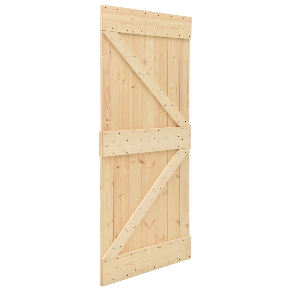 Porta scorrevole Naturale e Nero 100 x 210 cm 3444866