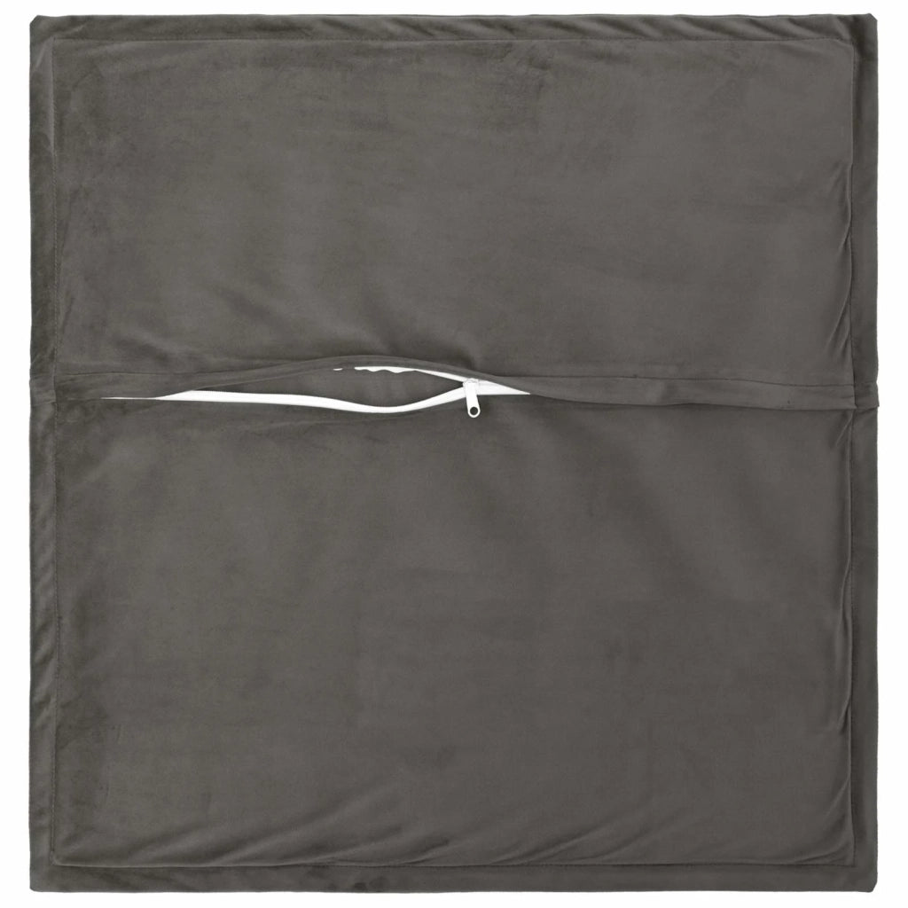 Federa 6 pcs HOUTEN Grigio Scuro 80 x 80 cm Velluto 921584