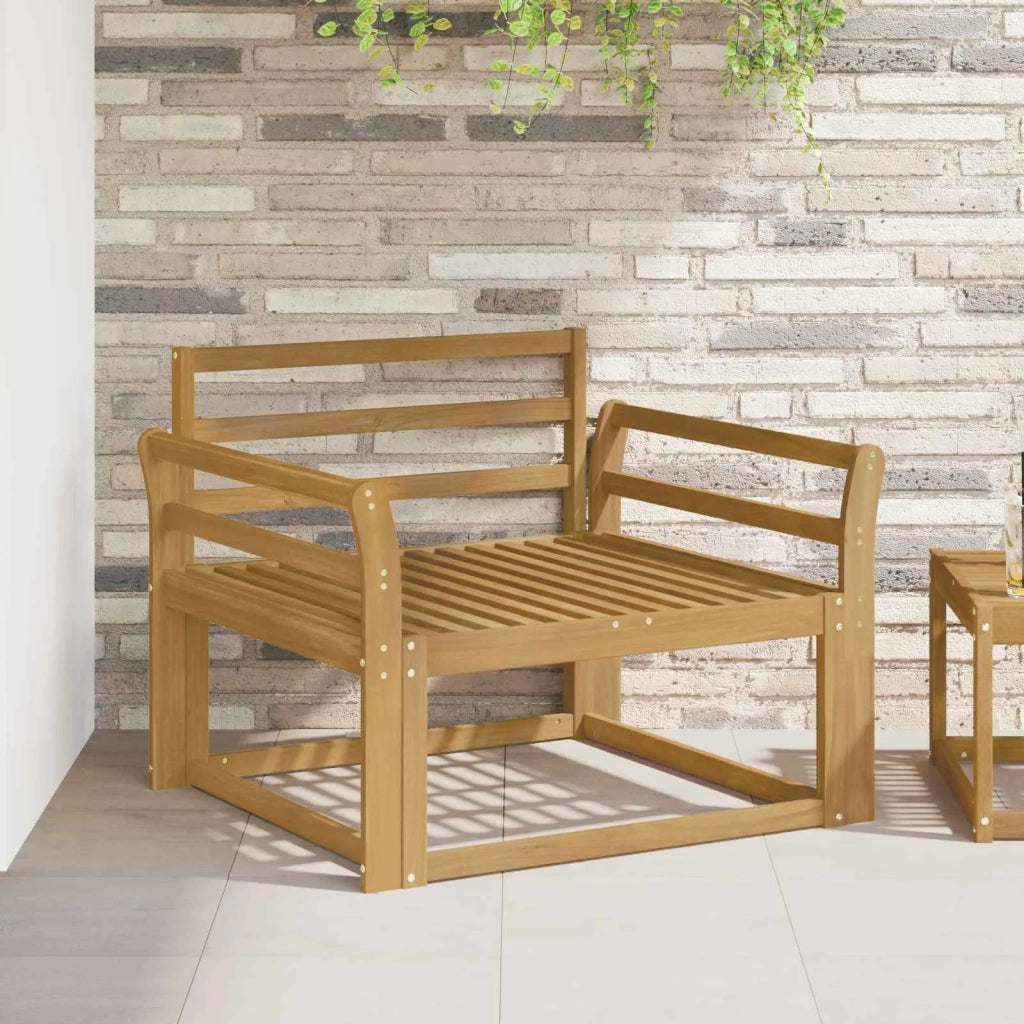 Divano centrale per esterno Legno di Acacia Massello Bianco 3439008