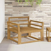Divano centrale per esterno Legno di Acacia Massello Bianco 3439008