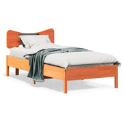 Giroletto senza Materasso-Struttura Letto Marrone Cera 100x200 cm Legno di Pino 862551