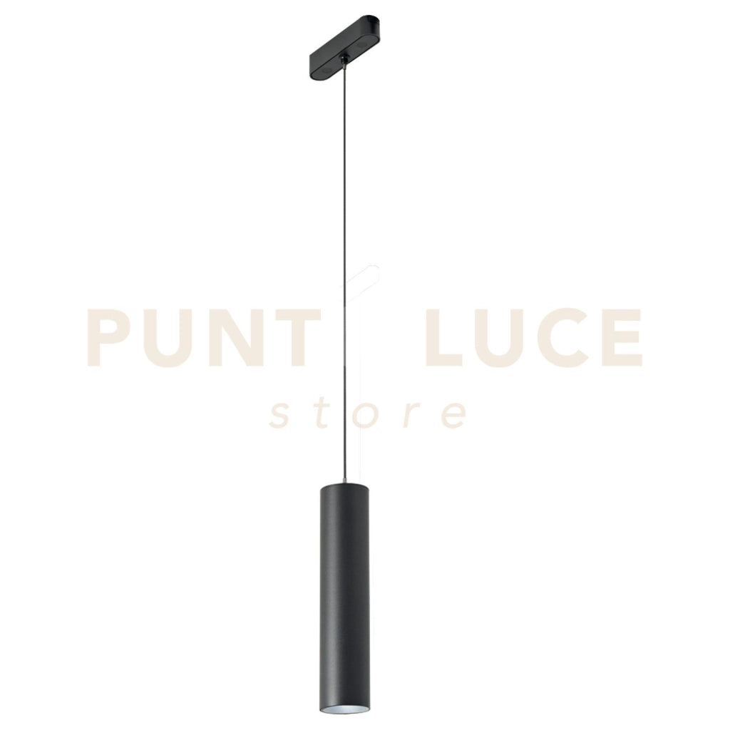 SOSPENSIONE LED BINARIO BERNINI NERO IN ALLUMINIO E TERMOPLASTICA 9W 110LM 3000K 5X22CM ALTEZZA MASSIMA 150CM