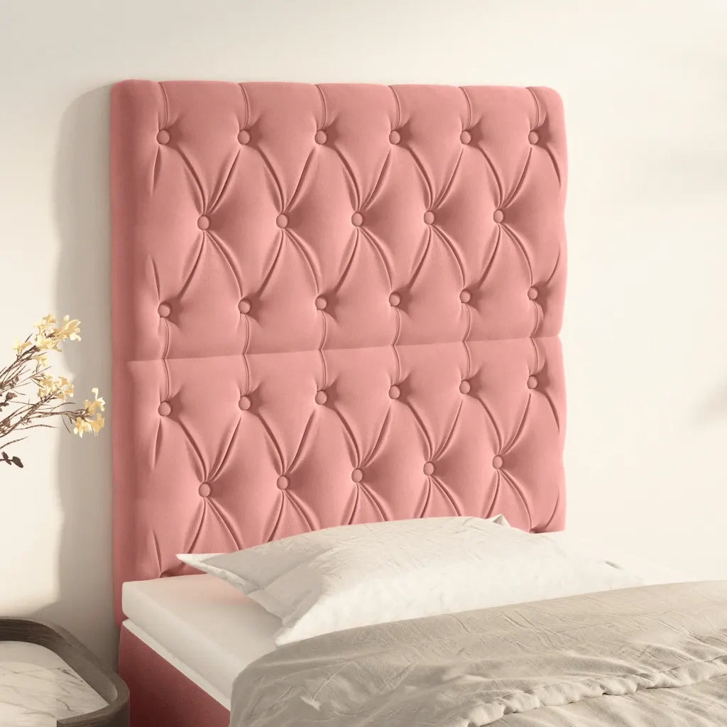 Testiera | Testata Rosa 80x7x118/128 cm Velluto
