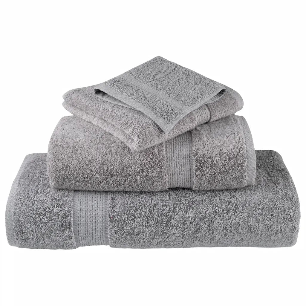 Asciugamani da bagno Premium SOLUND 10 pz Grigio 100x150 cm 600 g/m² 137313