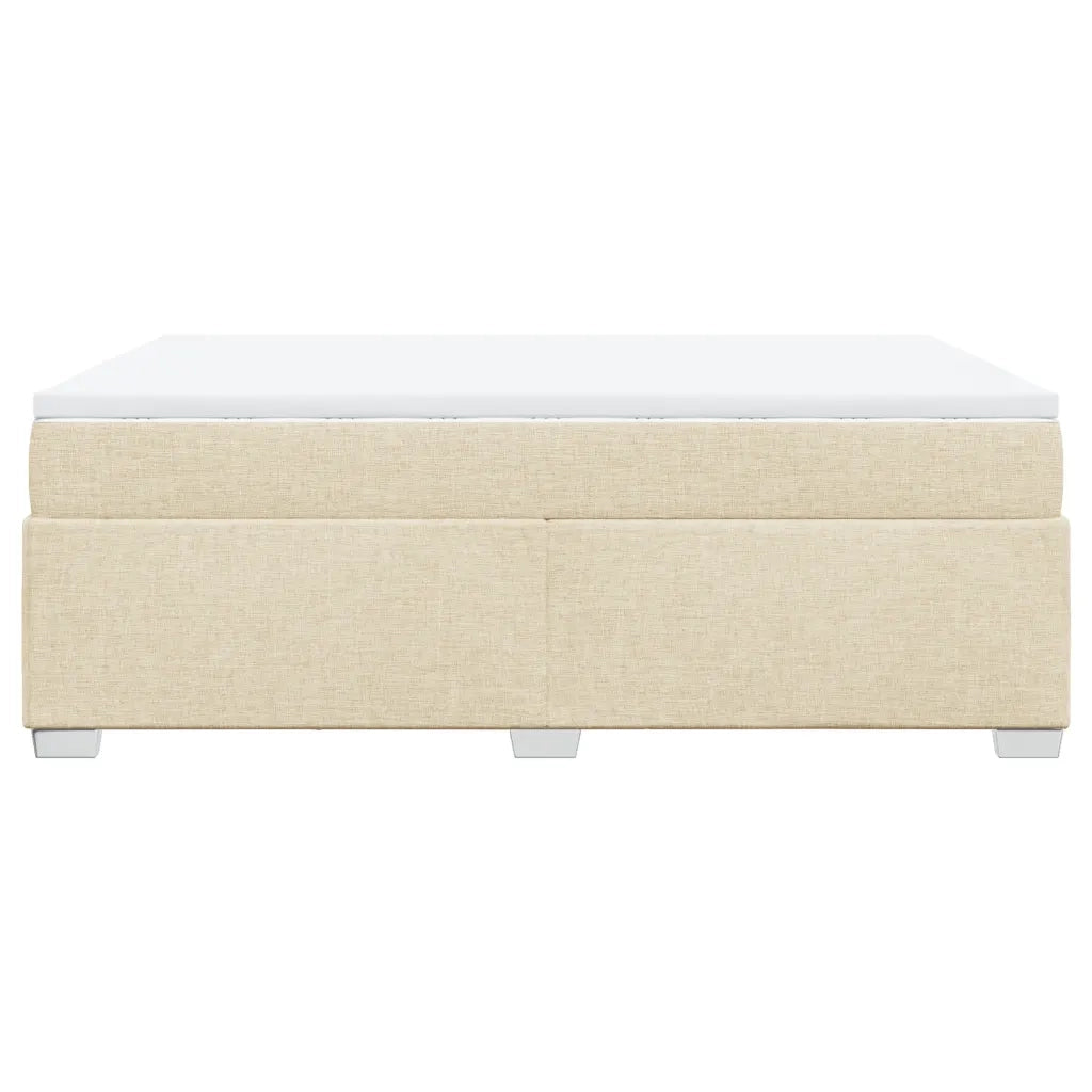 Giroletto a Molle con Materasso Crema 140x200 cm in Tessuto 3285142