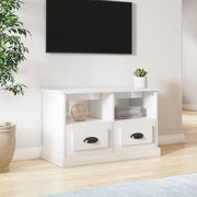 Mobile Porta TV-Mobile per TV-Credenza TV Bianco Lucido 80x35x50 cm in Legno Multistrato