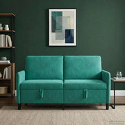 Divano con Storage Turchese 152 x 78 x 87 cm Poliestere 42036943