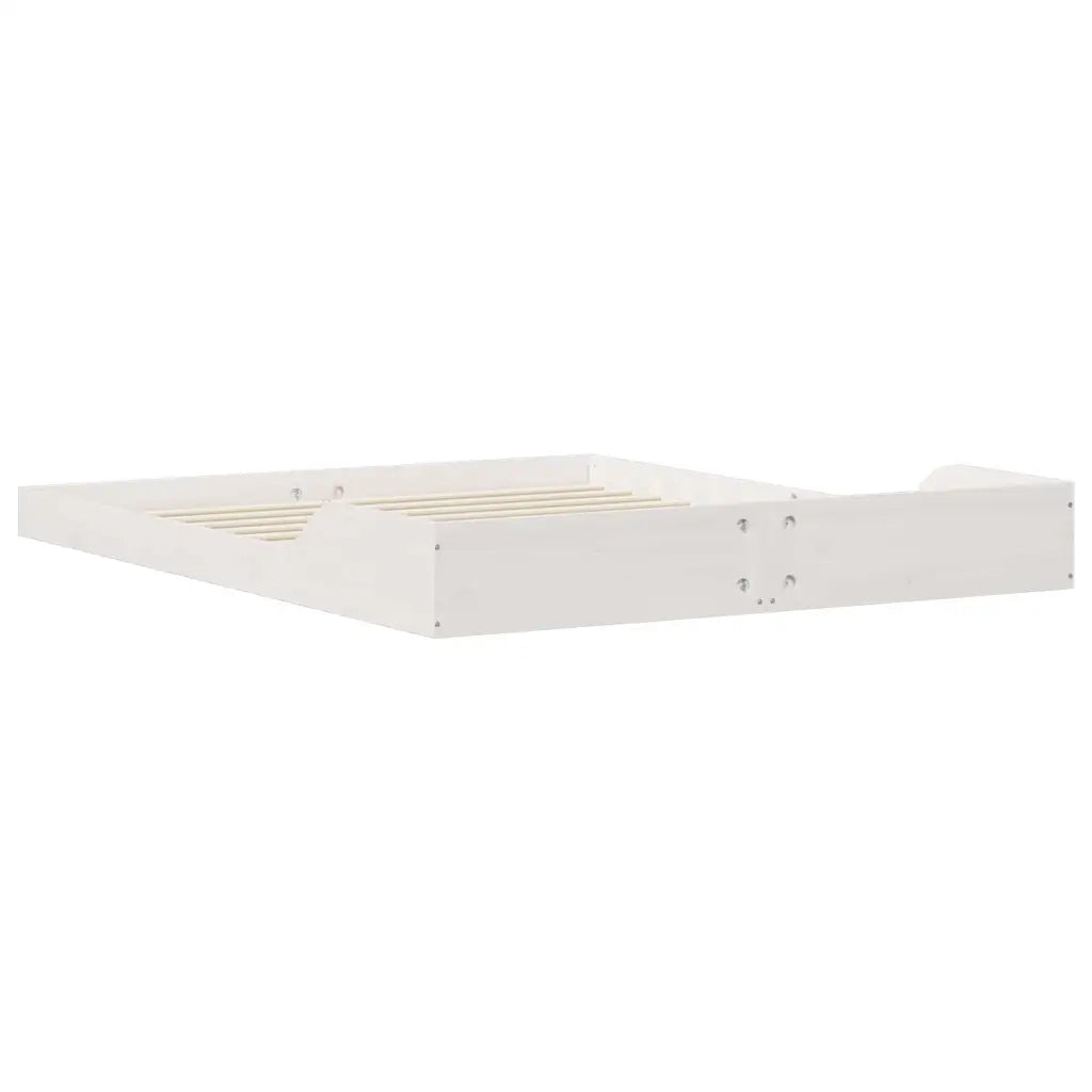 Struttura del letto-Giroletto-Rete del Letto Bianco 150 x 200 cm Pino massello 638051