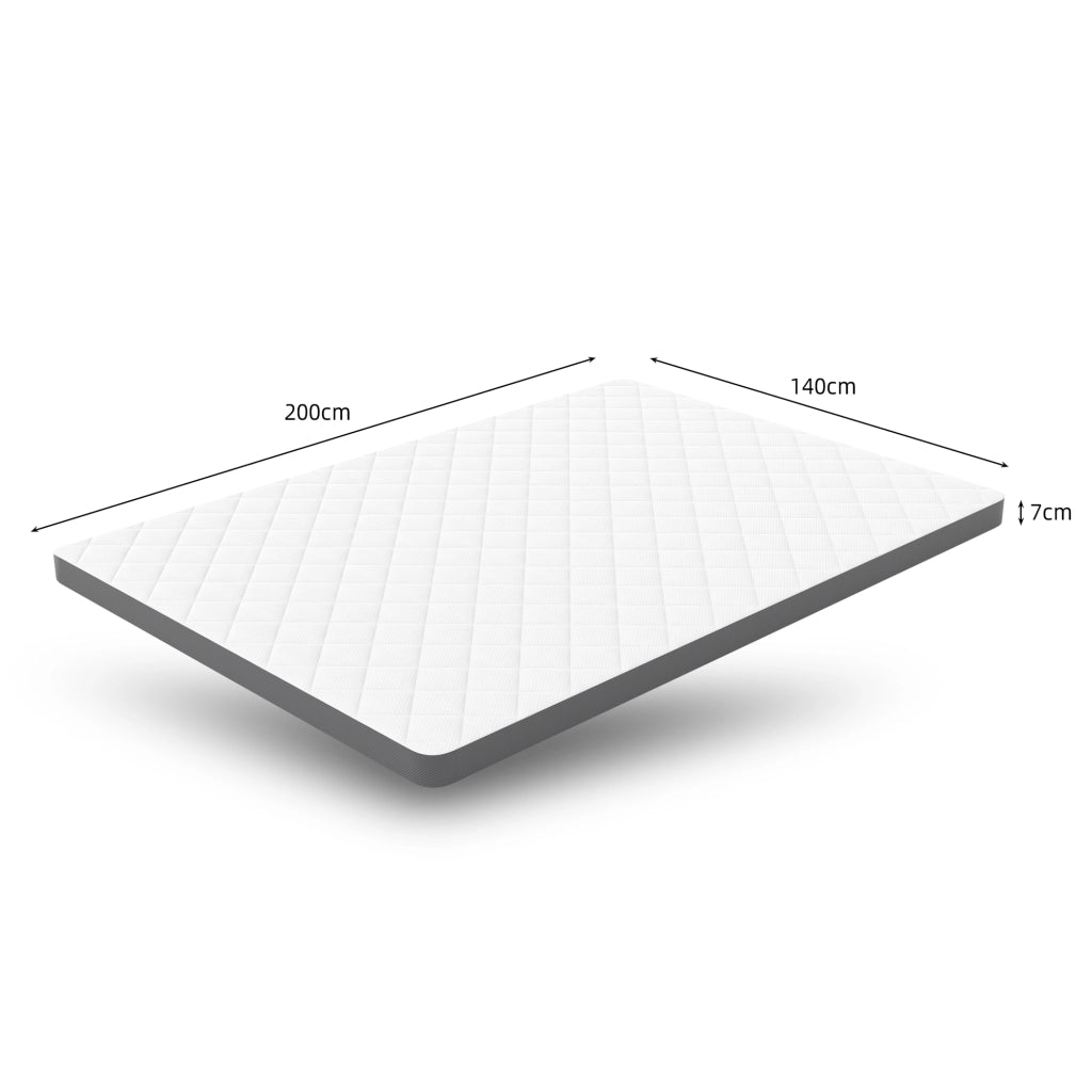 Materasso in schiuma con supporto a 7 zone e moduli ergonomici per camera da letto bianco e grigio
