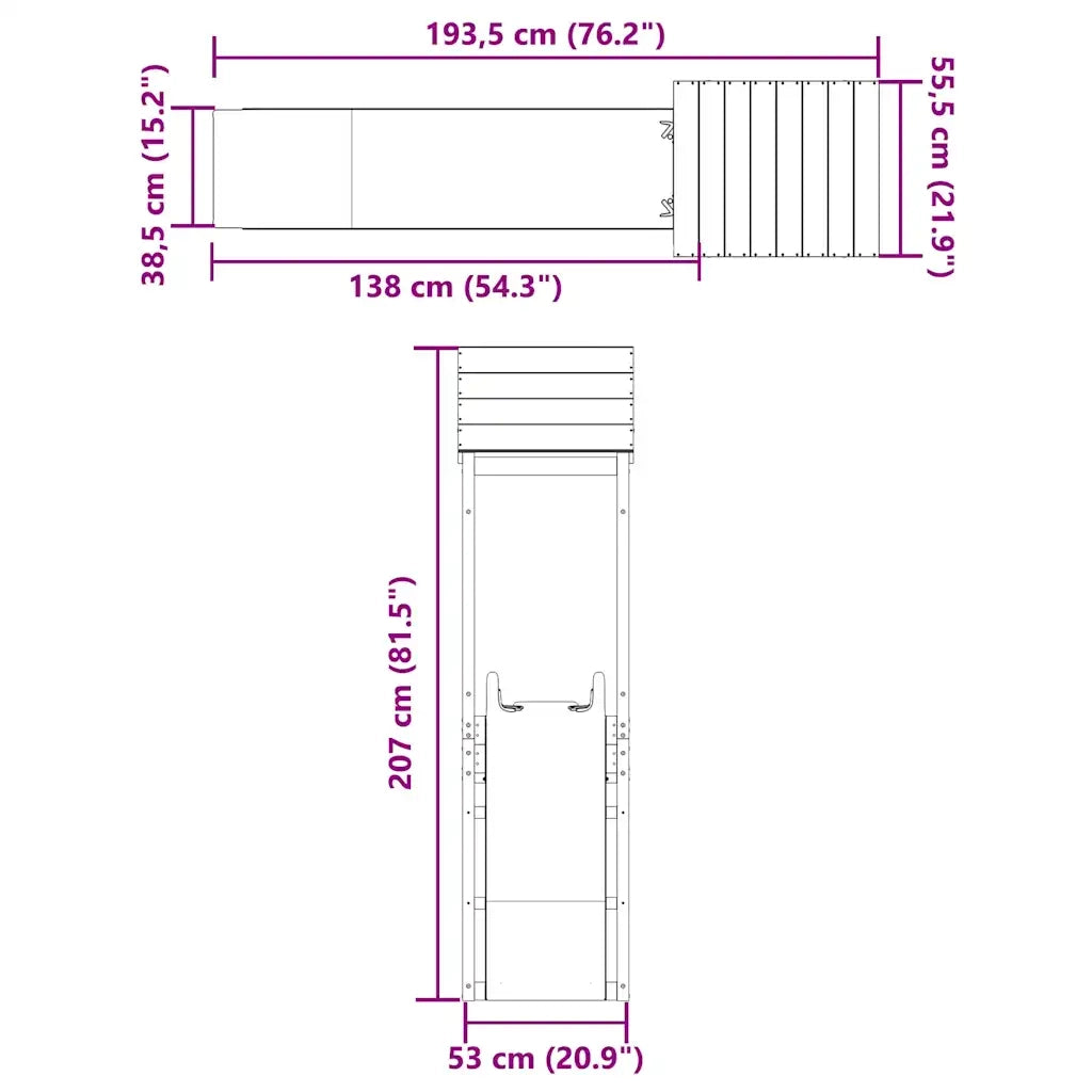 Set da Gioco da Esterno in Legno Massello di Pino CFW9395539