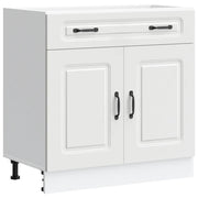 Mobile da cucina moderno con vano contenitore 80 x 46 x 81,5 cm design pulito in legno composito bianco 02_0049920