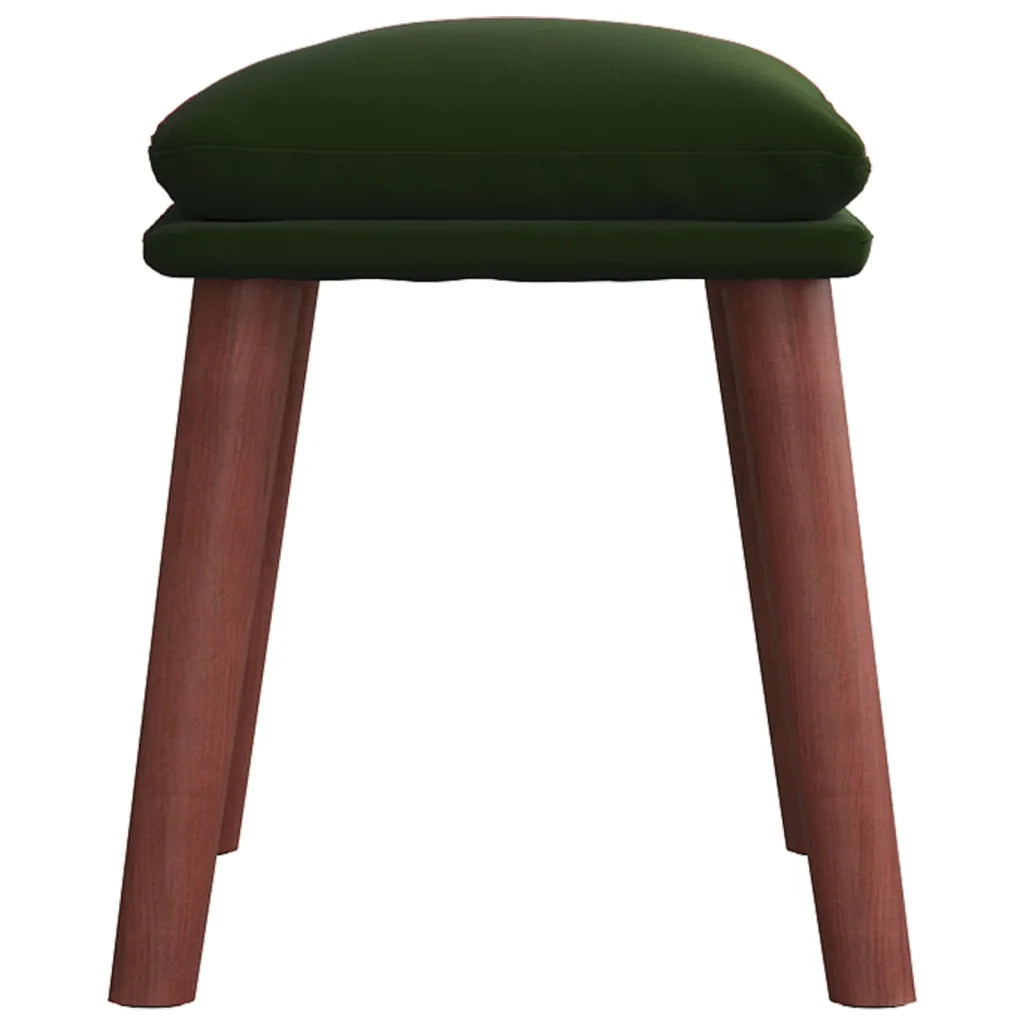 Poggiapiedi Verde Scuro 45x29,5x35 cm in Velluto 341470