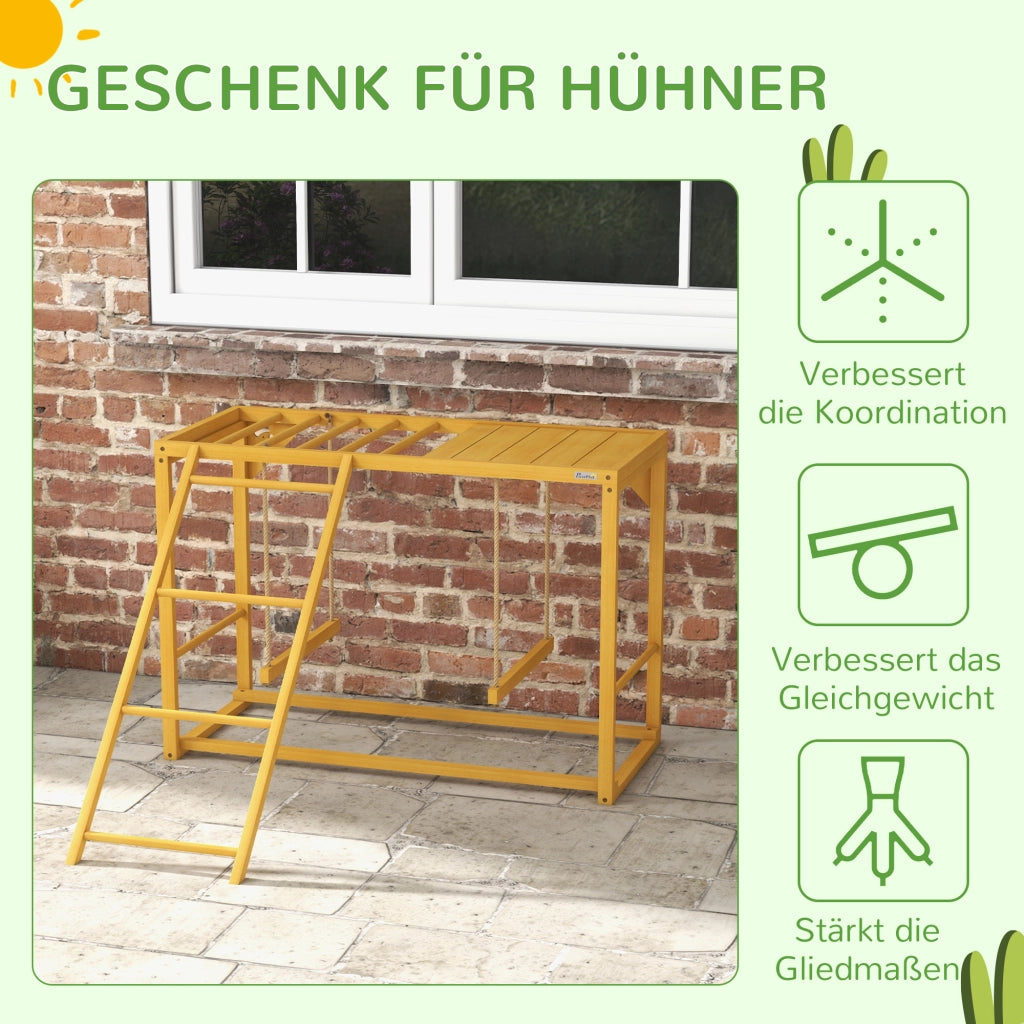 Gioco per Galline con Altalena e Scala per 3-4 Galline ¨C zephmum ¨C Legno