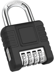 Combinatieslot a 4 cifre, chiusura robusta con codice numerico, apertura con un pulsante, combinatieslot resistente all'usura per armadi, porte sotterraneo e scuole - Argento