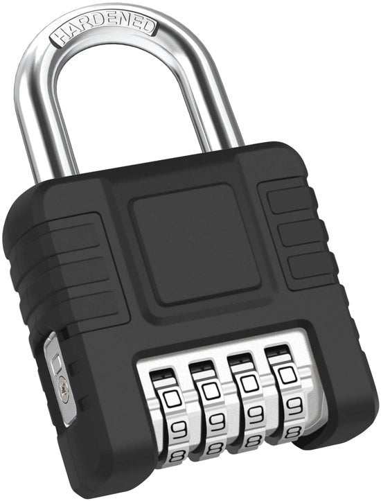 Combinatieslot a 4 cifre, chiusura robusta con codice numerico, apertura con un pulsante, combinatieslot resistente all'usura per armadi, porte sotterraneo e scuole - Argento