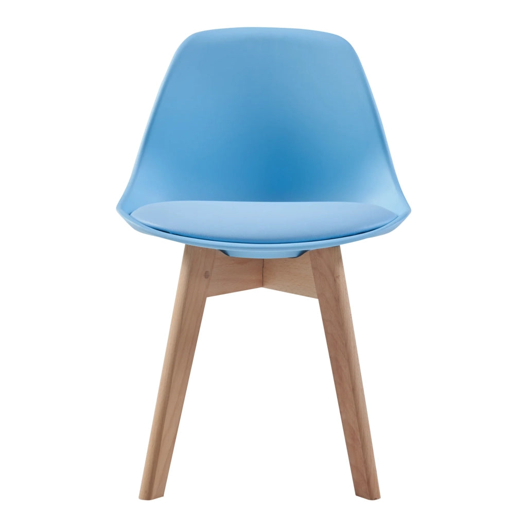 Set di 2 sedie per bambini rivestite in similpelle PU legno di faggio azzurro cielo 03_0010574
