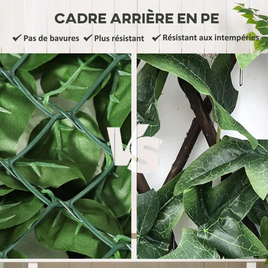 Siepe Artificiale Frangivista Rotolo 3x1m ¨C Xylo ¨C Fogliame Faggio Anti-UV Verde Scuro