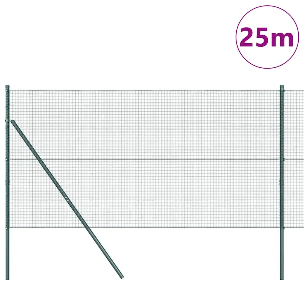 Palo della recinzione Verde 25 x 1,4 m (rete 12 x 12 mm)