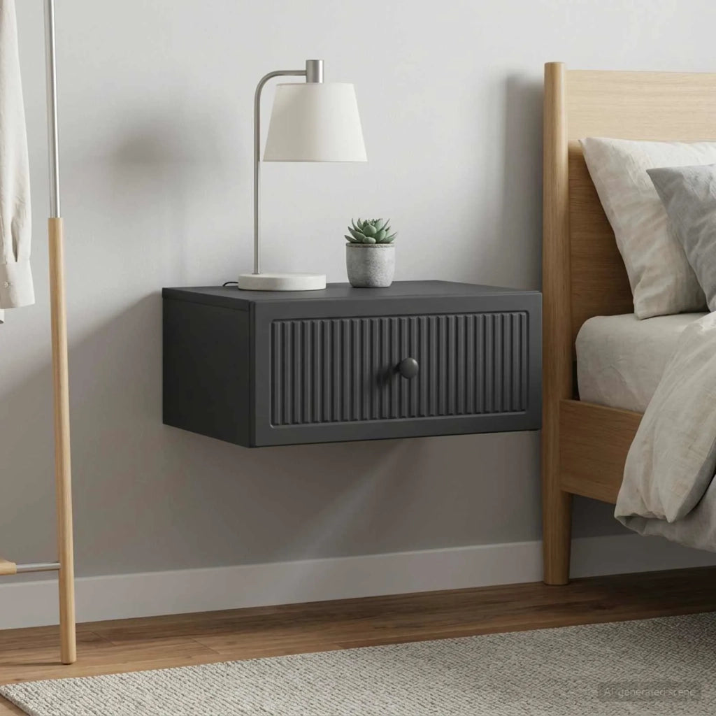 Armadio da Notte con cassetto 2 pcs Nero 49 x 34,5 x 20 cm 897938