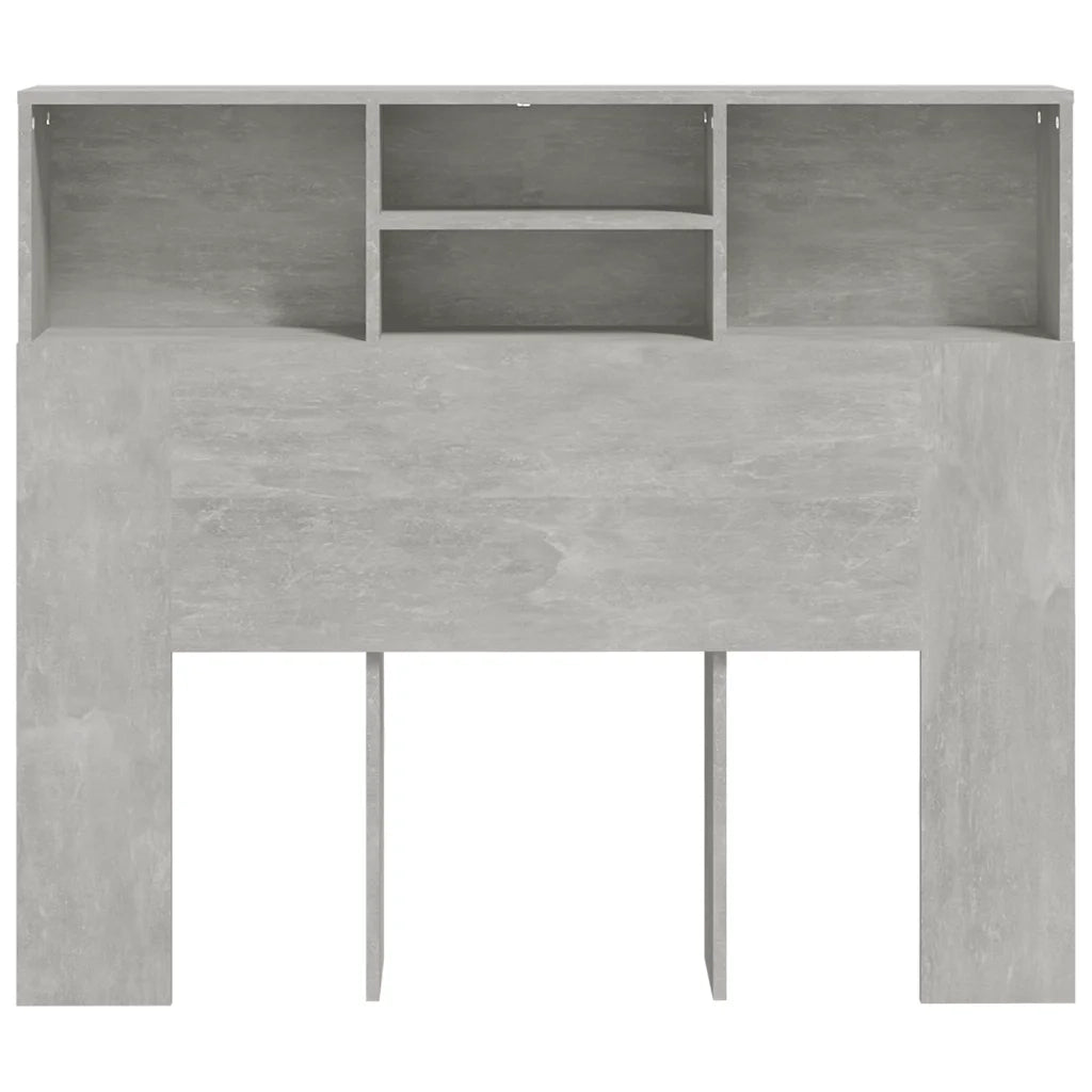 Testiera | Testata con Contenitore Grigio Cemento 120x19x103,5 cm
