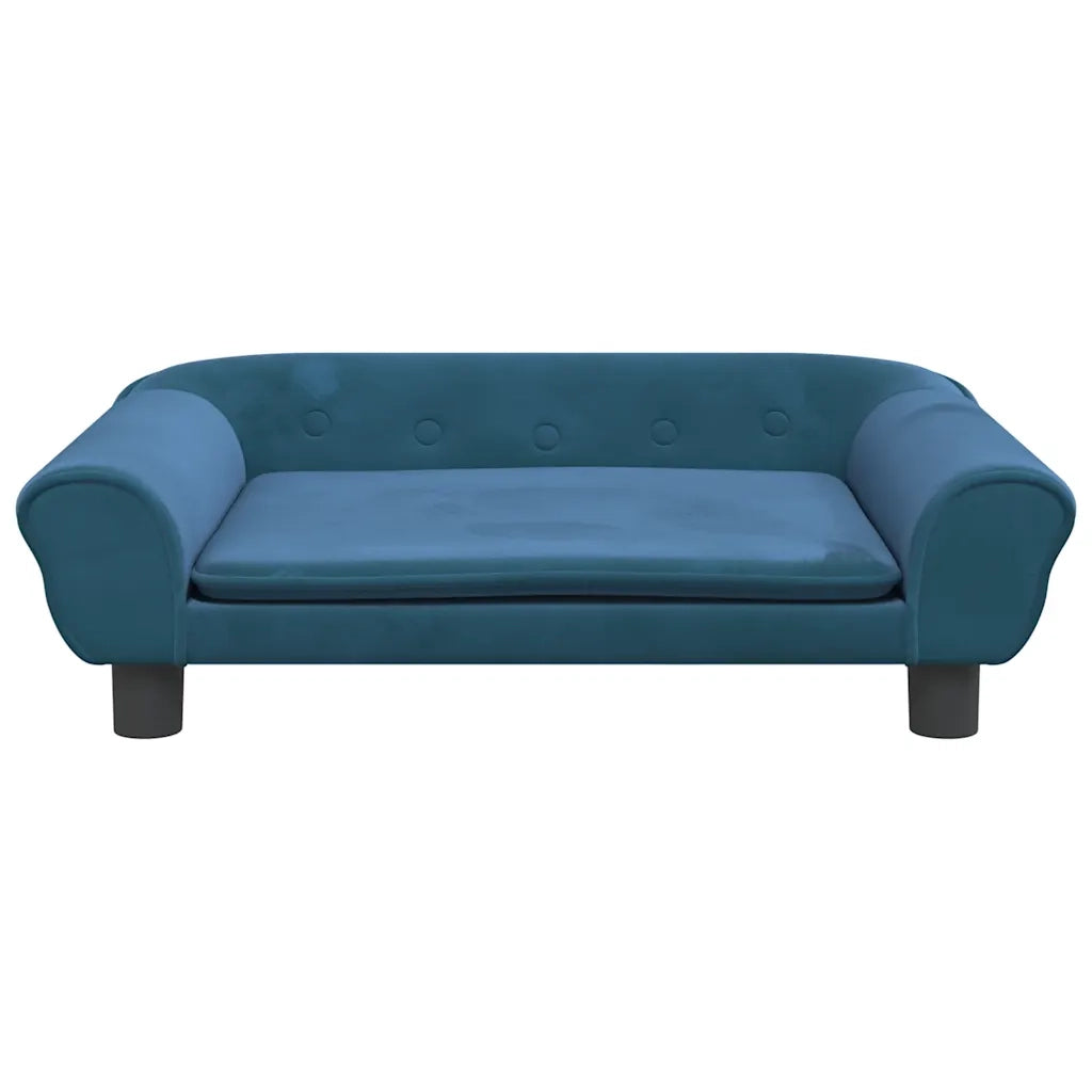 Lettino per Cani Blu 70x48x22 cm in Velluto 172012