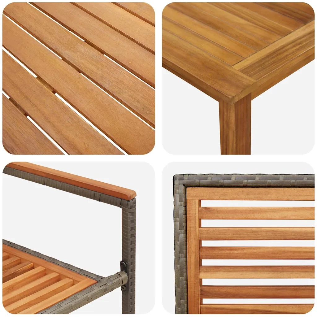 Set da Pranzo per Giardino 5 pcs Grigio 3365536