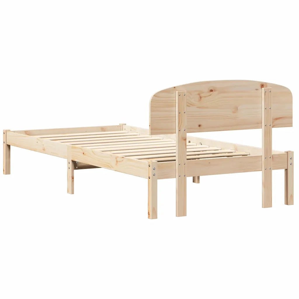 Struttura del letto Naturale 90 x 190 cm Pino massello 872086