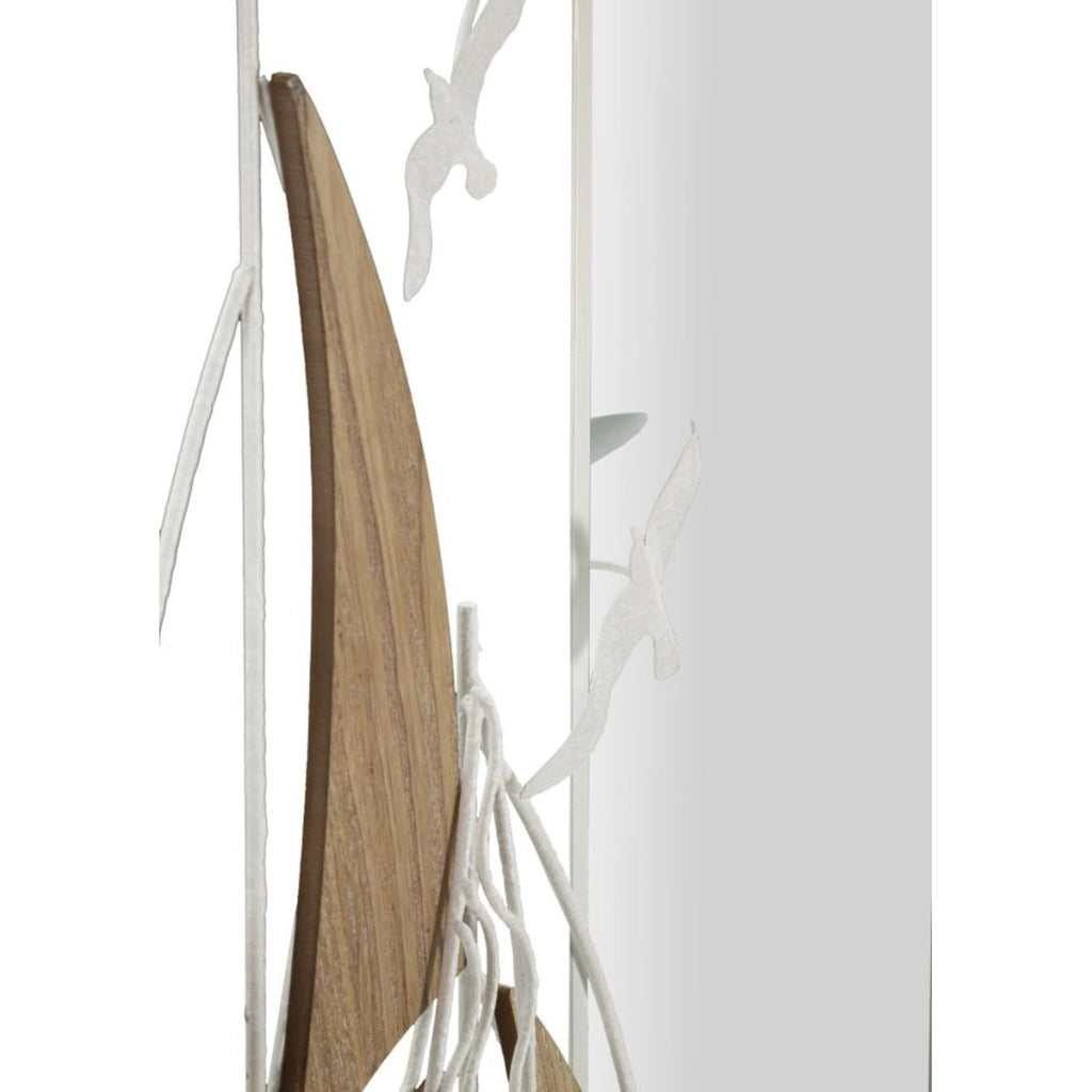 Specchio con Cornice VKH498, Bianco, Metallo, 60x4,4x60 cm