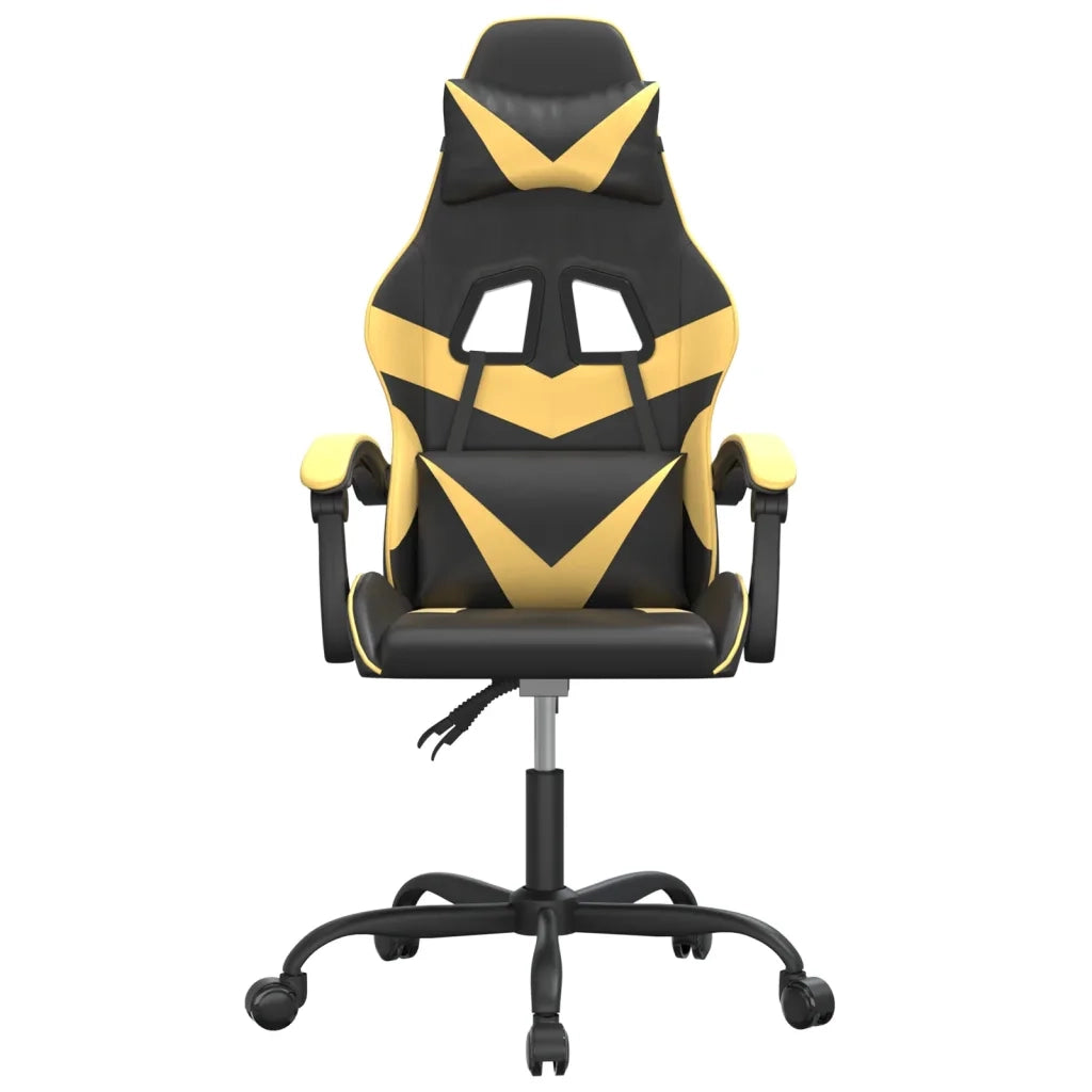 Sedia da Gaming | Sedia da e-sports Nera e Oro in Similpelle