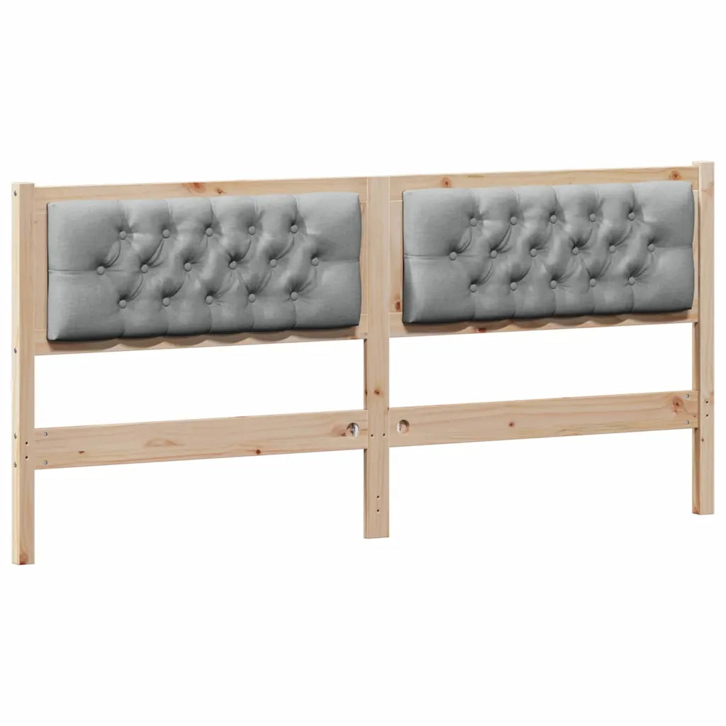 Testiera-Testata-Testiera Decorativa Marrone e grigio chiaro 180 cm Legno di pino massello
