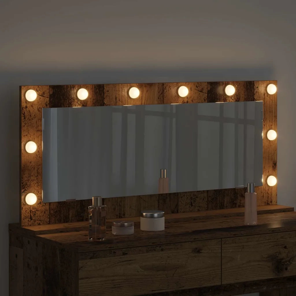 Specchio da Vanità Rettangolare Legno vecchio 100 x 45 x 18 cm 868331