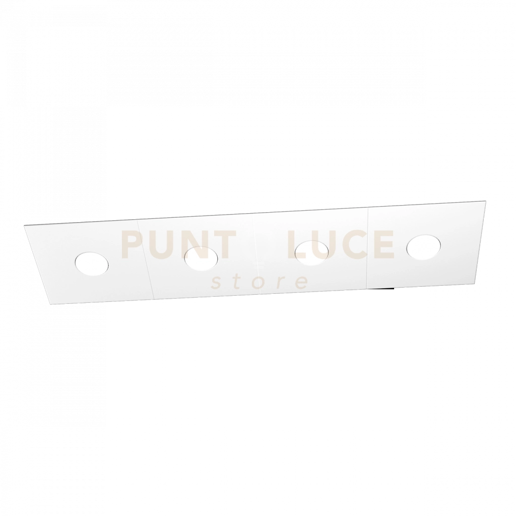 ECCENTRIC APPLIQUE-PLAFONIERA 4 LUCI BIANCO 1156-4L-BI