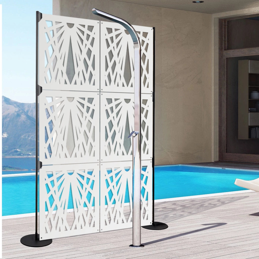 LASER - Pannello in PVC traforato - Parasole Colore: bianco, Misura: 48x48 cm