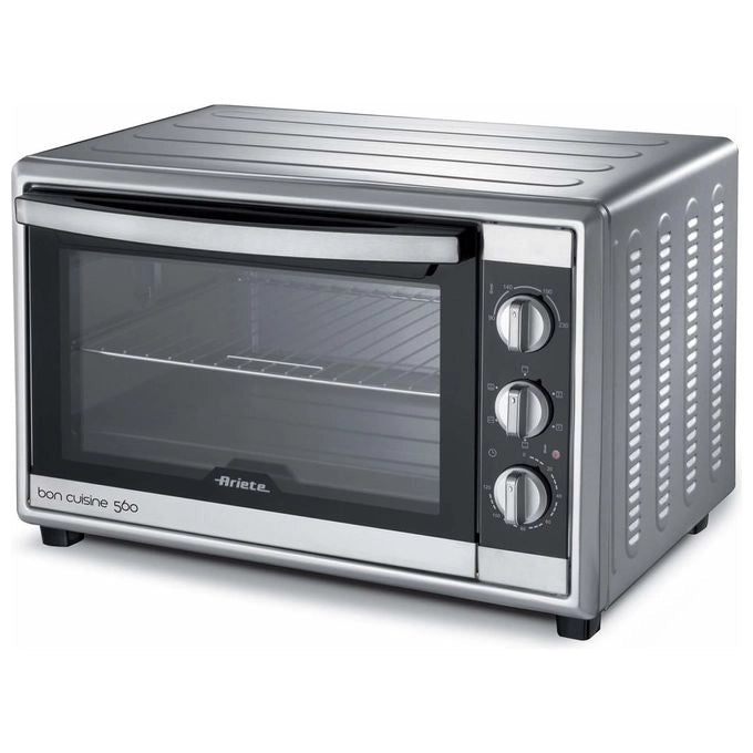 Ariete 945 Bon Cuisine 560 Forno Elettrico Ventilato con Girarrosto 56 L 2200 W 6 Posizioni di Cottura Temperatura Regolabile 90-230 °C (59.5x48.5x38 cm) colore Argento