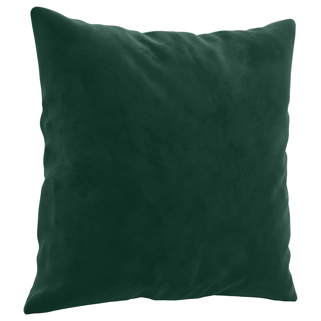 Set di Divani 3 pz con Cuscini Verde Scuro in Velluto
