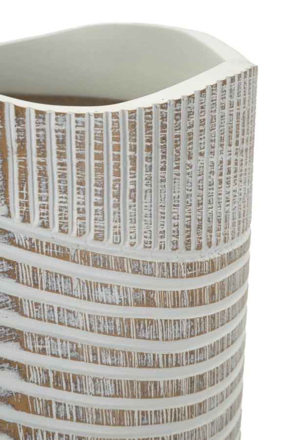 Vaso Resina Woody Cm Ø 18X45 Per Arredo Elegante