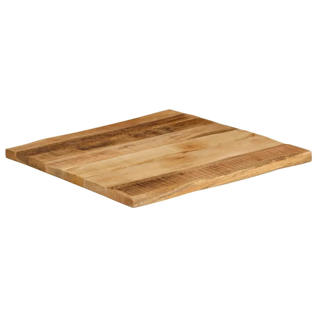 Piano Tavolo Bordi Vivi 40x40x3,8cm Legno Massello Mango Grezzo 370678